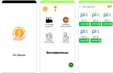Pix Rápido: Ganhe Recompensas Via Pix Todos os Dias